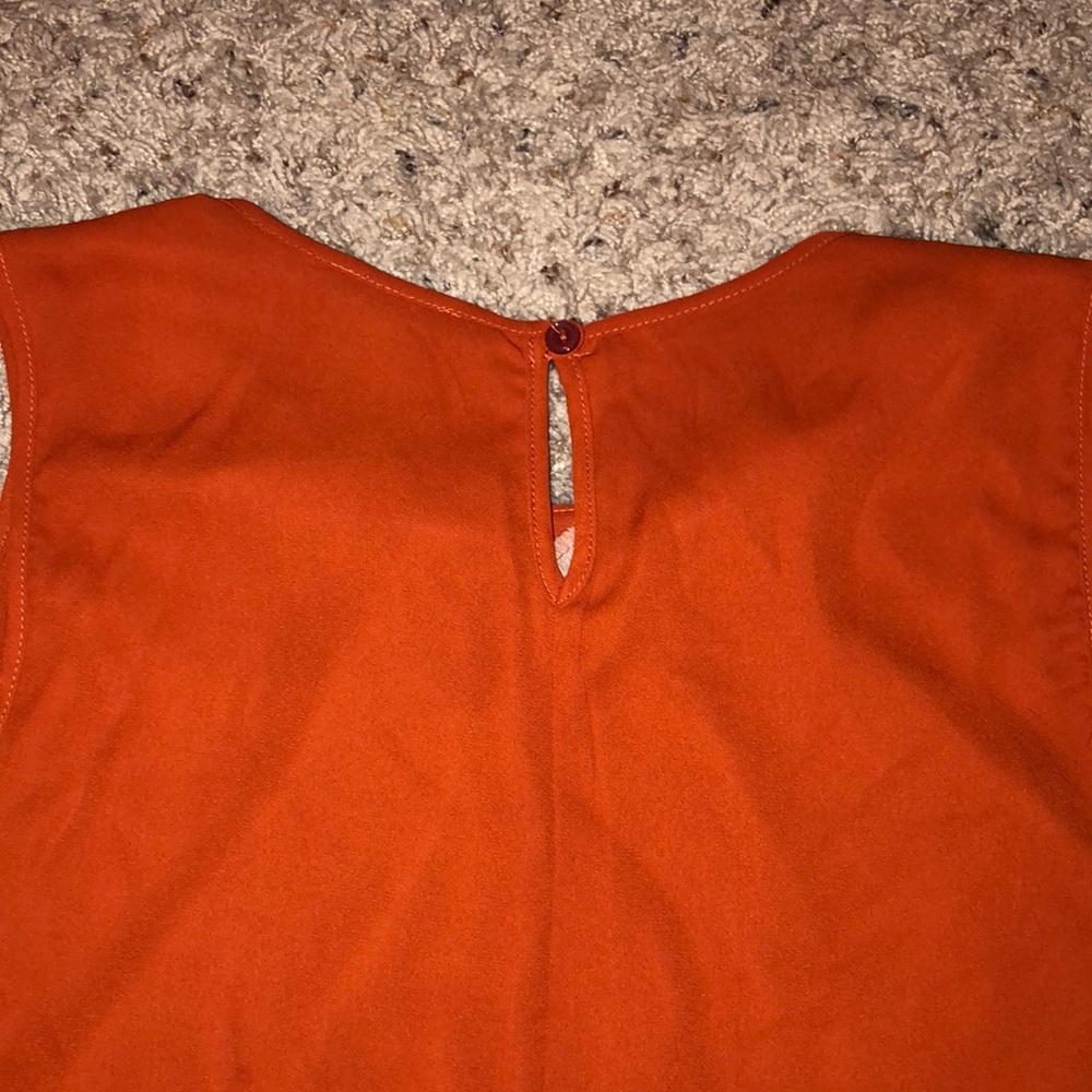 Rustic Orange Sheer Blouse - Picture 4 of 4